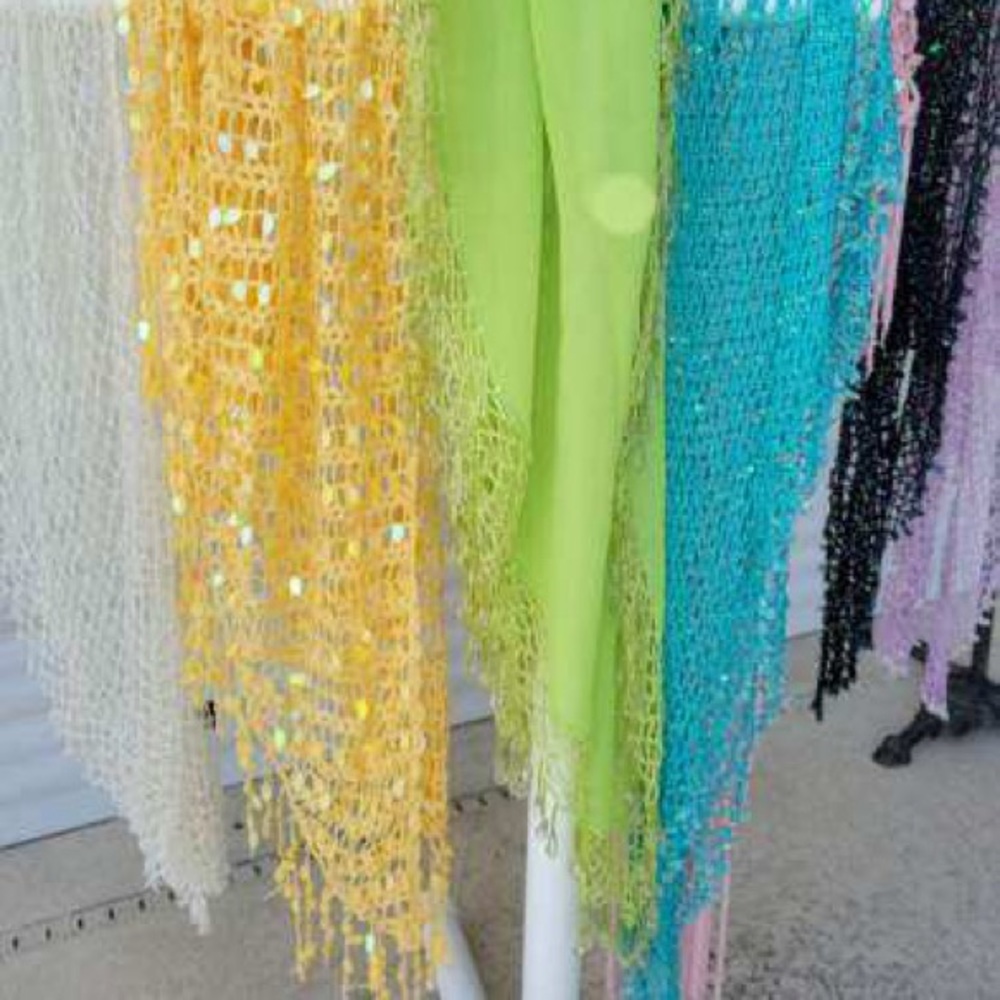 Sparkle Knitted Scarves in Various colors, for hips, shoulders, neck
